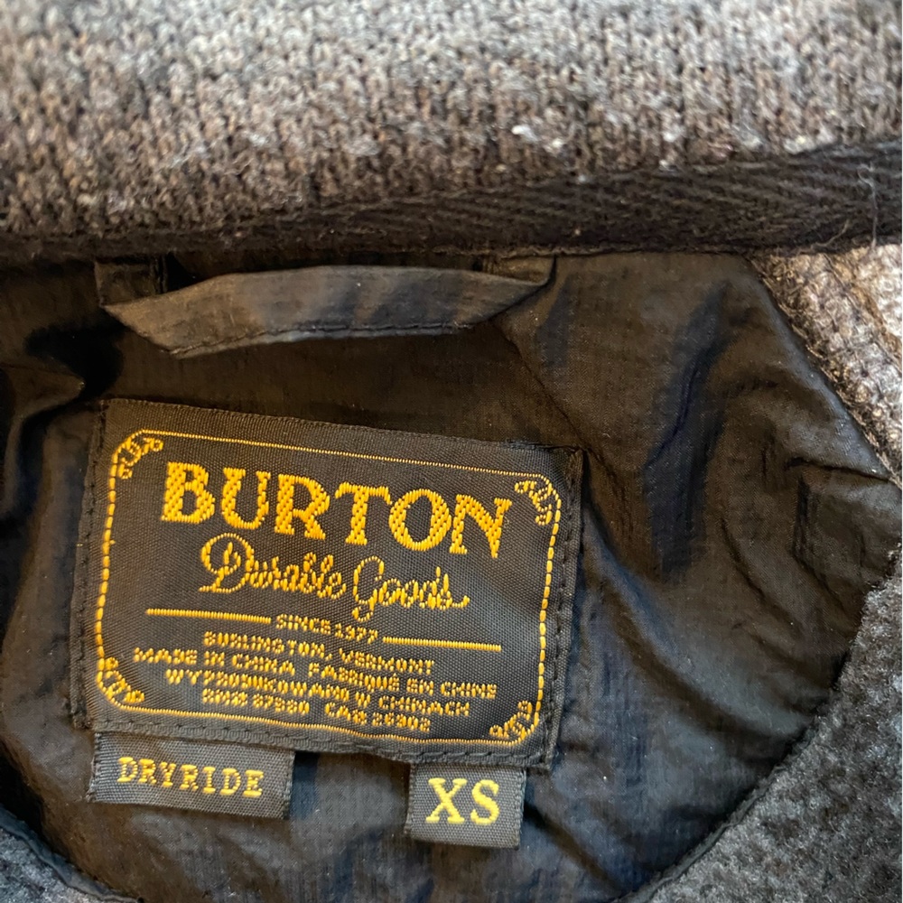 Burton DryRide jacket in grey sweater like fabric size xs - Picture 13 of 13
